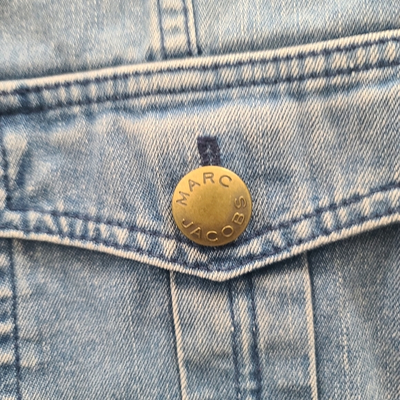 MARC JACOBS DENIM BUTTON DOWN JACKET SZ Small 100% cotton - Picture 6 of 10